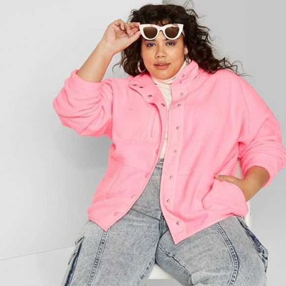 Wild Fable Snap Up Sherpa Jacket 